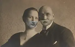 Sabrina Jung, Masken #57 Amira und Amir, 2010, Collage