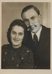 Sabrina Jung, Masken #52 Anneliese und David, 2010, Collage