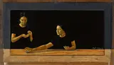 Agate Apkalne, Three sunsets, 2007, Öl auf Holz