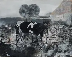 Inga Kählke, "Hof", 2008, Öl auf Leinwand