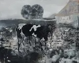 Inga Kählke, "Hof", 2008, Öl auf Leinwand