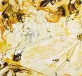 Andrea Bender, "Bienenkönigin", 2007, Acryl auf Leinwand