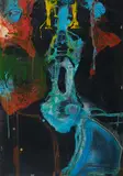 Alexander Kassing, Selbst, mit Wasser bis zum Hals und Pipi in den Augen, 2011, Silikon und Acryl auf Spanholzplatte