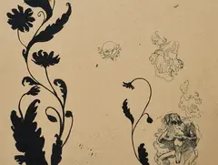 Ruprecht von Kaufmann, Ohne Titel (Studie zu Saturn, der sein Kind frisst), 2007, Tusche auf braunem Papier