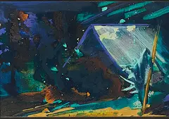Donata Benker, Ohne Titel, 2009, Öl auf Holzplatte