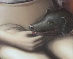 Michael Kirkham, Lapdog, 2012, Öl auf Leinwand