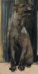 "Leika" by Kai Klahre, 2010, Öl auf Aluminium, sold Oct 2020