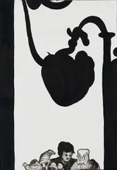 Andrey Klassen, "Die Herzlosen", 2011, Tusche auf Papier