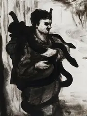 Andrey Klassen, "Ruhig und Bereit", 2011, Tusche auf Papier