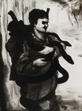 Andrey Klassen, "Ruhig und Bereit", 2011, Tusche auf Papier