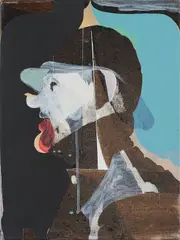 Henning Kles, Caribos, 2011, Bitumenemulsion, Acryl und Öl auf Leinwand
