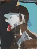 Henning Kles, Caribos, 2011, Bitumenemulsion, Acryl und Öl auf Leinwand