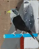 Henning Kles, Guano V, 2013, Acryl und Bitumenemulsion auf Leinwand