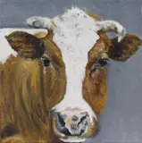 Karin Kneffel, Kuh, 1993, Öl auf Leinwand