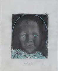 Olrik Kohlhoff, "Kind", 2008, Bleistift und Gouache auf Transparentpapier