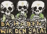 Olrik Kohlhoff, "Da haben wir den Salat", 2008, Aquarell und Tusche auf Papier