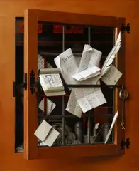 Matej Košir, Cornelius N. Gysbrechts: Trompe-L'oeil eines geöffneten Wandschranks (Nr. 8), 2008, C-Print