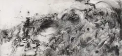 Julia Kröpelin, Ohne Titel, 2007, Bleistift auf Leinwand