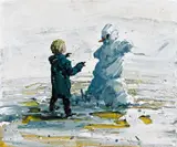 Sven Kroner, "Moritz", 2008, Acryl auf Nessel