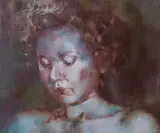 Paweł Książek, "Hollywood Girl", 2012, Öl auf Leinwand