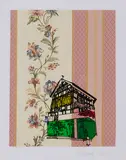 Patricia Lambertus, "Münsterland", 2008, Faserstift auf Folie über Tapete