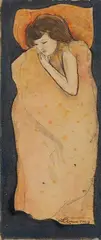Die Mandel by Corinne von Lebusa, 2007, Mischtechnik auf Malkarton, sold Jan 2021
