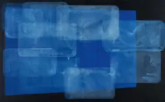 Dominik Lejman, "Nothing to add", 2011, Öl auf Leinwand und Videoprojektion auf DVD, sowie eine Kopie auf DVD und auf flash memory card (archival copy). Videolänge 1 min 25 sec