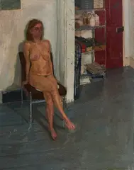 James Lloyd, Aurore seated, Ohne Jahr, Öl auf Leinwand