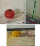James Lloyd, "Little Broom", "Tomato" und Lemon, Öl auf Leinwand