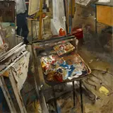James Lloyd, Studio, Öl auf Leinwand