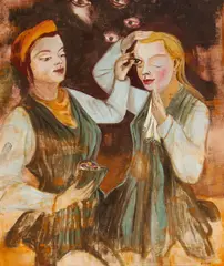 "Blank" by Rosa Loy, 2009, Kaseinfarbe auf Leinwand, sold Oct 2019