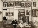 Przemyslaw Matecki, "Munch in Studio 2", 2011, Kohle auf Papier