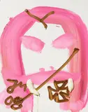 "Fräulein Schnullifuz's Schneckensammlung" by Jonathan Meese, 2008, Öl auf Leinwand, sold Oct 2019