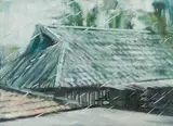 Matthias Meyer, Bali Regentropfen, 2001, Öl auf Leinwand