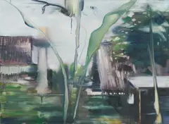 Ohne Titel (Bali) by Matthias Meyer, 2000, Öl auf Leinwand, sold Feb 2020
