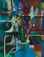 "Flowers for Dornfeld" by Monika Michalko, 2011, Öl auf Leinwand, sold Nov 2020