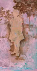 Zama Mthiyane, Now and Then II, 2008, Mischtechnik auf Leinwand