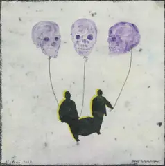 Ohne Titel by Max Neumann, 2010, Mischtechnik auf Papier, sold Oct 2019