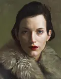 David Nicholason, Portrait of Uli, 2010, Öl auf Leinwand