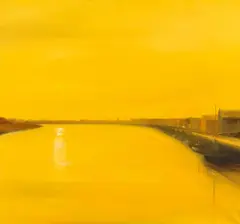 Sigrid Nienstedt, "Gelbe Gracht", 2006, Öl auf Leinwand
