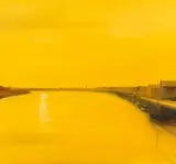 Sigrid Nienstedt, "Gelbe Gracht", 2006, Öl auf Leinwand