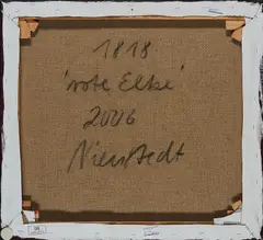 Sigrid Nienstedt, "rote Elbe", 2006, Öl auf Leinwand