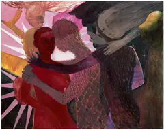 Naudline Pierre, A Kiss Three Times, 2018, oil on canvas