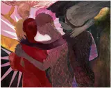 Naudline Pierre, A Kiss Three Times, 2018, oil on canvas