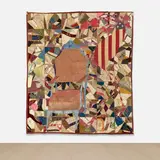Jesse Krimes, ADX, 2020, antique quilt, used clothing collected from incarcerated people and assorted textiles