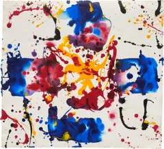 Untitled by Sam Francis, 1986, acrylic on paper, sold Feb 2026