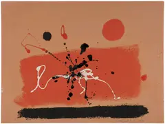 Untitled (7080) by Adolph Gottlieb, 1970, oil, acrylic and enamel on paper, sold Feb 2026