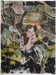 Hernan Bas, yes, yes I've heard that too..., 2013, acrylic on paper