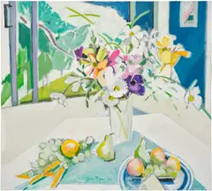 Jane Piper, Still Life with Fruit, 1988, oil on canvas