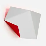 Rana Begum, No. 327 – Fold, 2012, paint on mirror-finish stainless steel